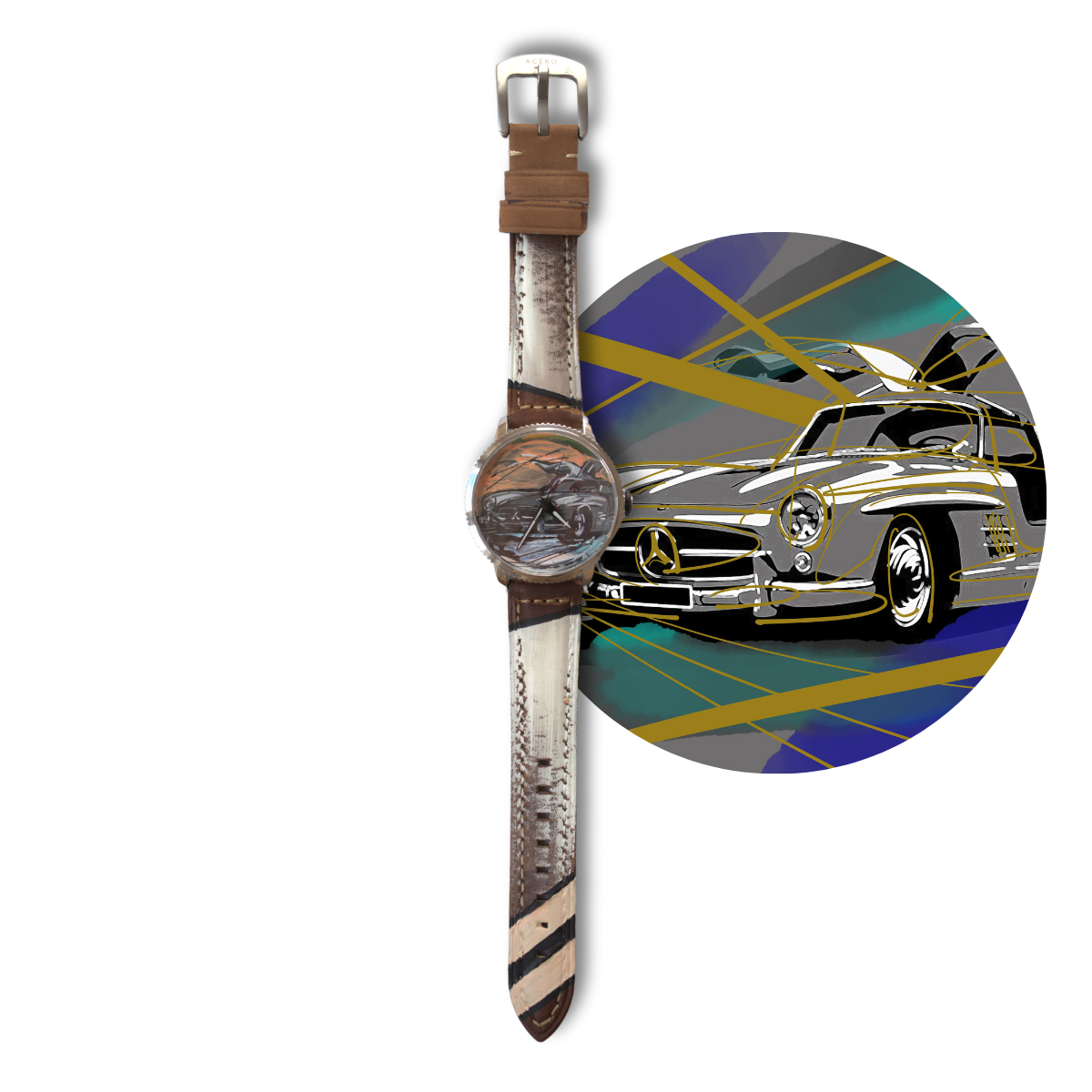Reloj Acero Watch Mercedes Menz 300SL.png